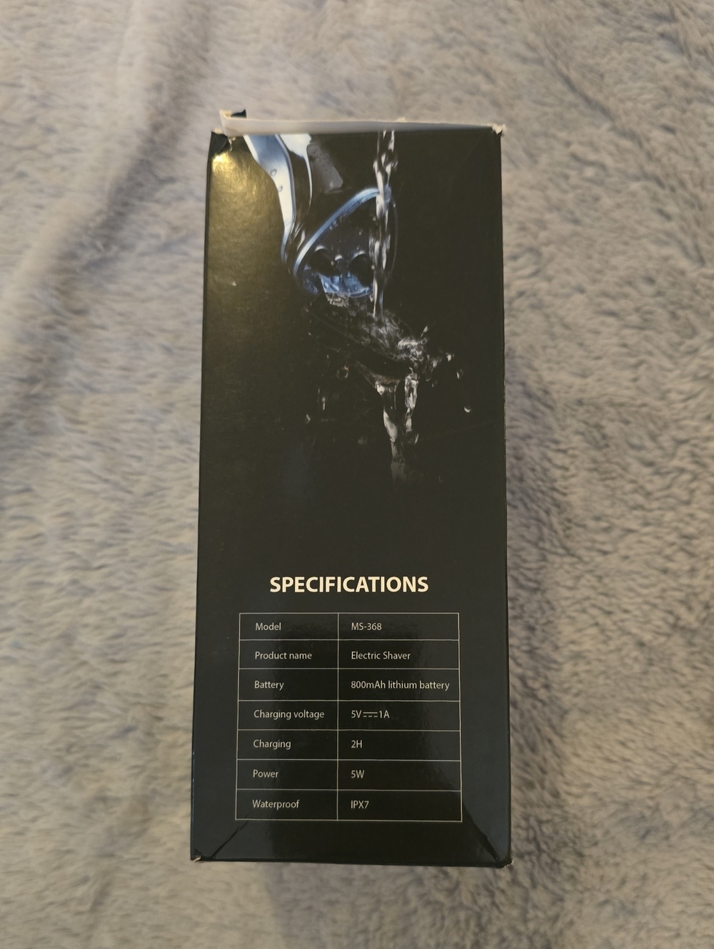 Electric Shaver MS-368 Black - Waterproof Rechargeable Groomer